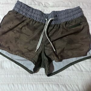 Vuori Camo and Gray Athletic Shorts